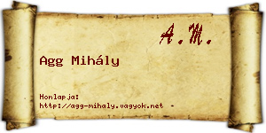 Agg Mihály névjegykártya