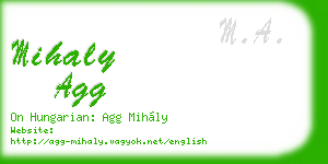 mihaly agg business card