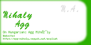 mihaly agg business card